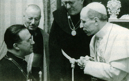 Lemaître con Papa Pio XII 